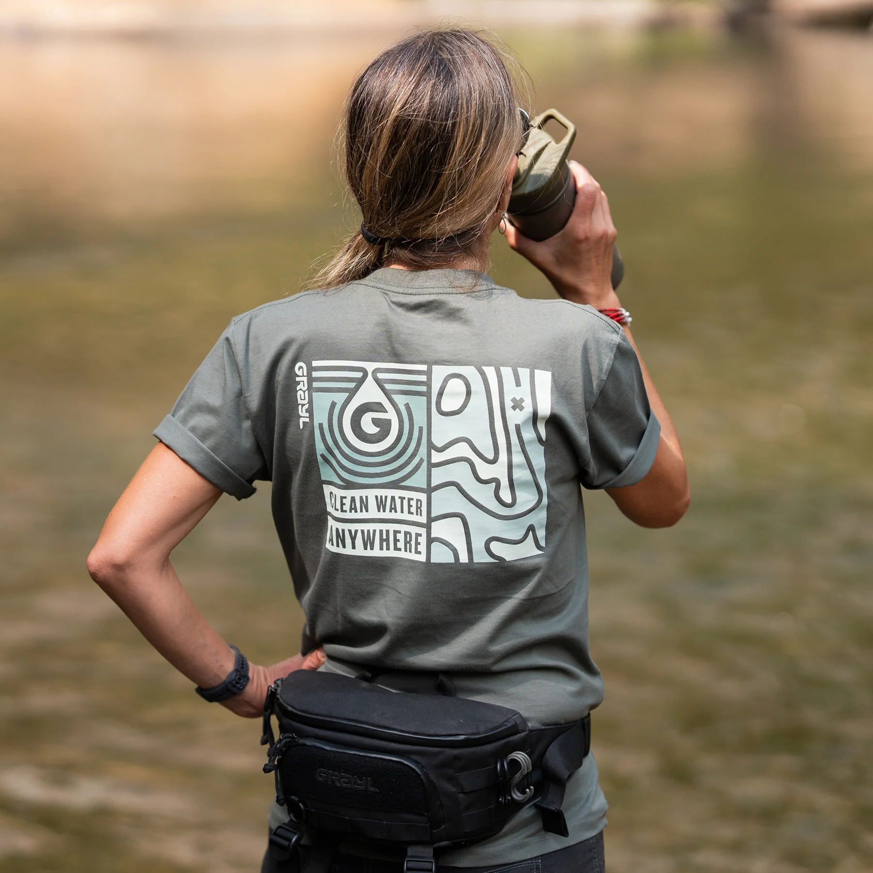 Topo Droplet Tee - Smoke - Image 5